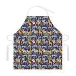 Tropical Zebra Giraffe Pattern Print Adjustable Apron