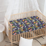 Tropical Zebra Giraffe Pattern Print Baby Crib Sheet