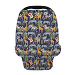 Tropical Zebra Giraffe Pattern Print Baby Seat Cover