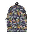 Tropical Zebra Giraffe Pattern Print School Backpack