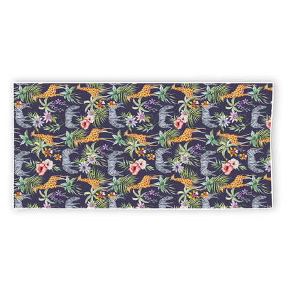 Tropical Zebra Giraffe Pattern Print Beach Towel