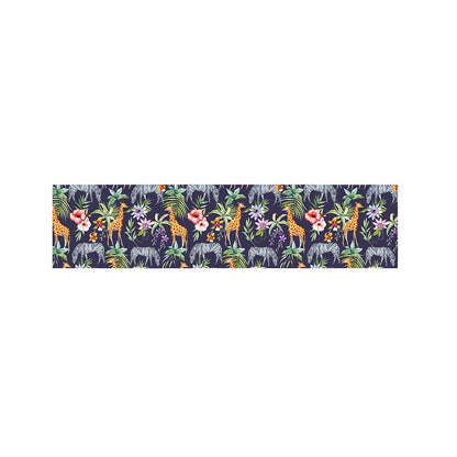 Tropical Zebra Giraffe Pattern Print Bed Runner