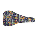 Tropical Zebra Giraffe Pattern Print Bicycle Seat Cover