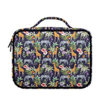 Tropical Zebra Giraffe Pattern Print Briefcase Bible Bag