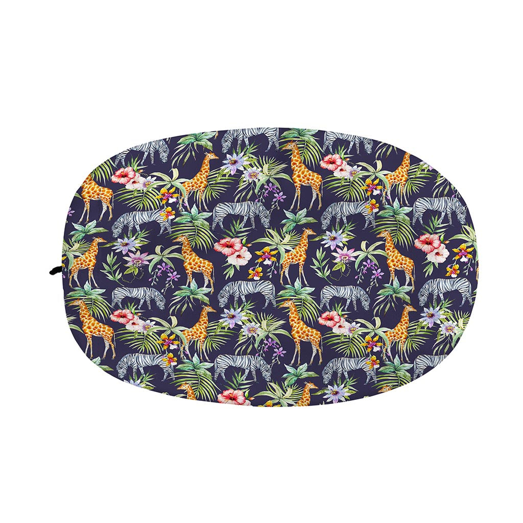 Tropical Zebra Giraffe Pattern Print Car Side Mirror Covers