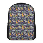 Tropical Zebra Giraffe Pattern Print Casual Backpack