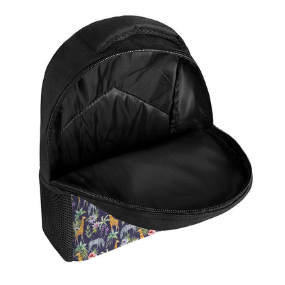 Tropical Zebra Giraffe Pattern Print Casual Backpack