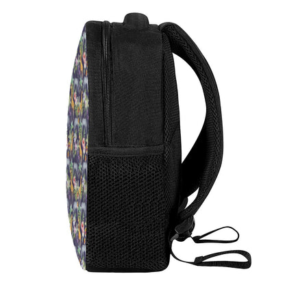 Tropical Zebra Giraffe Pattern Print Casual Backpack