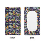 Tropical Zebra Giraffe Pattern Print Changing Pad Cover