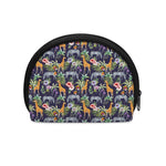 Tropical Zebra Giraffe Pattern Print Coin Purse