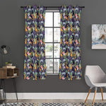 Tropical Zebra Giraffe Pattern Print Curtain
