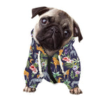 Tropical Zebra Giraffe Pattern Print Dog Zip Up Hoodie