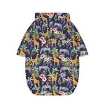 Tropical Zebra Giraffe Pattern Print Dog Zip Up Hoodie