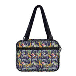 Tropical Zebra Giraffe Pattern Print Double Strap Bible Bag