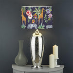 Tropical Zebra Giraffe Pattern Print Drum Lamp Shade