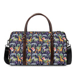 Tropical Zebra Giraffe Pattern Print Duffle Bag