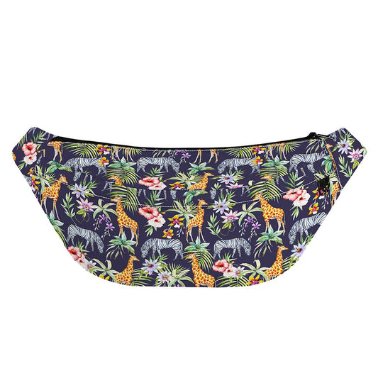 Tropical Zebra Giraffe Pattern Print Fanny Pack