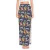 Tropical Zebra Giraffe Pattern Print High Slit Maxi Skirt