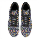 Tropical Zebra Giraffe Pattern Print High Top Leather Sneakers