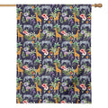 Tropical Zebra Giraffe Pattern Print House Flag