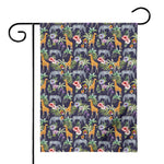 Tropical Zebra Giraffe Pattern Print House Flag