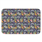Tropical Zebra Giraffe Pattern Print Indoor Door Mat