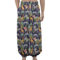 Tropical Zebra Giraffe Pattern Print Lantern Pants