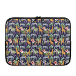 Tropical Zebra Giraffe Pattern Print Laptop Sleeve