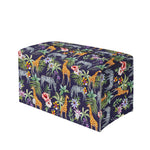Tropical Zebra Giraffe Pattern Print Leather Tissue Box Cover