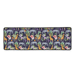 Tropical Zebra Giraffe Pattern Print Long Kitchen Mat