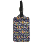 Tropical Zebra Giraffe Pattern Print Luggage Tag