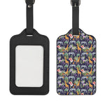 Tropical Zebra Giraffe Pattern Print Luggage Tag
