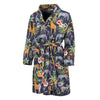 Tropical Zebra Giraffe Pattern Print Men's Bathrobe