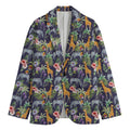 Tropical Zebra Giraffe Pattern Print Men's Blazer