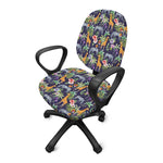 Tropical Zebra Giraffe Pattern Print Office Chair Cover