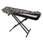 Tropical Zebra Giraffe Pattern Print Piano Keyboard Cover