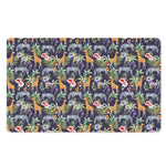 Tropical Zebra Giraffe Pattern Print Polyester Doormat