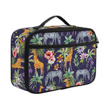 Tropical Zebra Giraffe Pattern Print Portable Lunch Bag