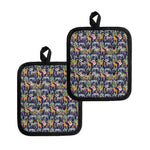 Tropical Zebra Giraffe Pattern Print Pot Holders