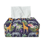 Tropical Zebra Giraffe Pattern Print Rectangle Tissue Box Cover