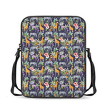 Tropical Zebra Giraffe Pattern Print Rectangular Crossbody Bag