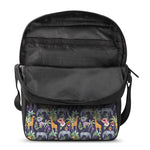 Tropical Zebra Giraffe Pattern Print Rectangular Crossbody Bag