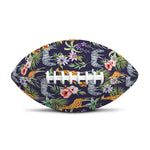 Tropical Zebra Giraffe Pattern Print Rugby Ball