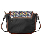 Tropical Zebra Giraffe Pattern Print Saddle Bag