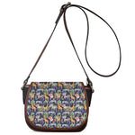 Tropical Zebra Giraffe Pattern Print Saddle Bag