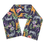 Tropical Zebra Giraffe Pattern Print Scarf