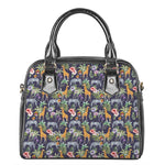 Tropical Zebra Giraffe Pattern Print Shoulder Handbag