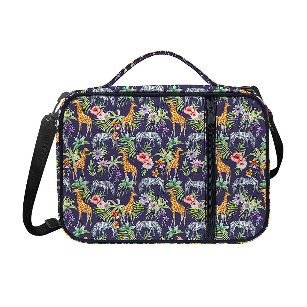 Tropical Zebra Giraffe Pattern Print Shoulder Strap Bible Bag