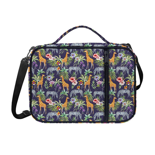 Tropical Zebra Giraffe Pattern Print Shoulder Strap Bible Bag