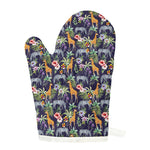 Tropical Zebra Giraffe Pattern Print Single Oven Mitt